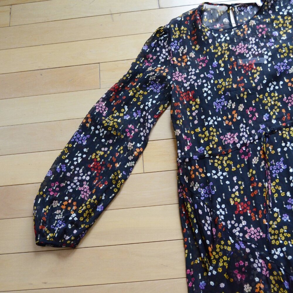 See by Chloé Multi-Coloured Floral Printed Dress Size 38 US S - Picture 5 of 15